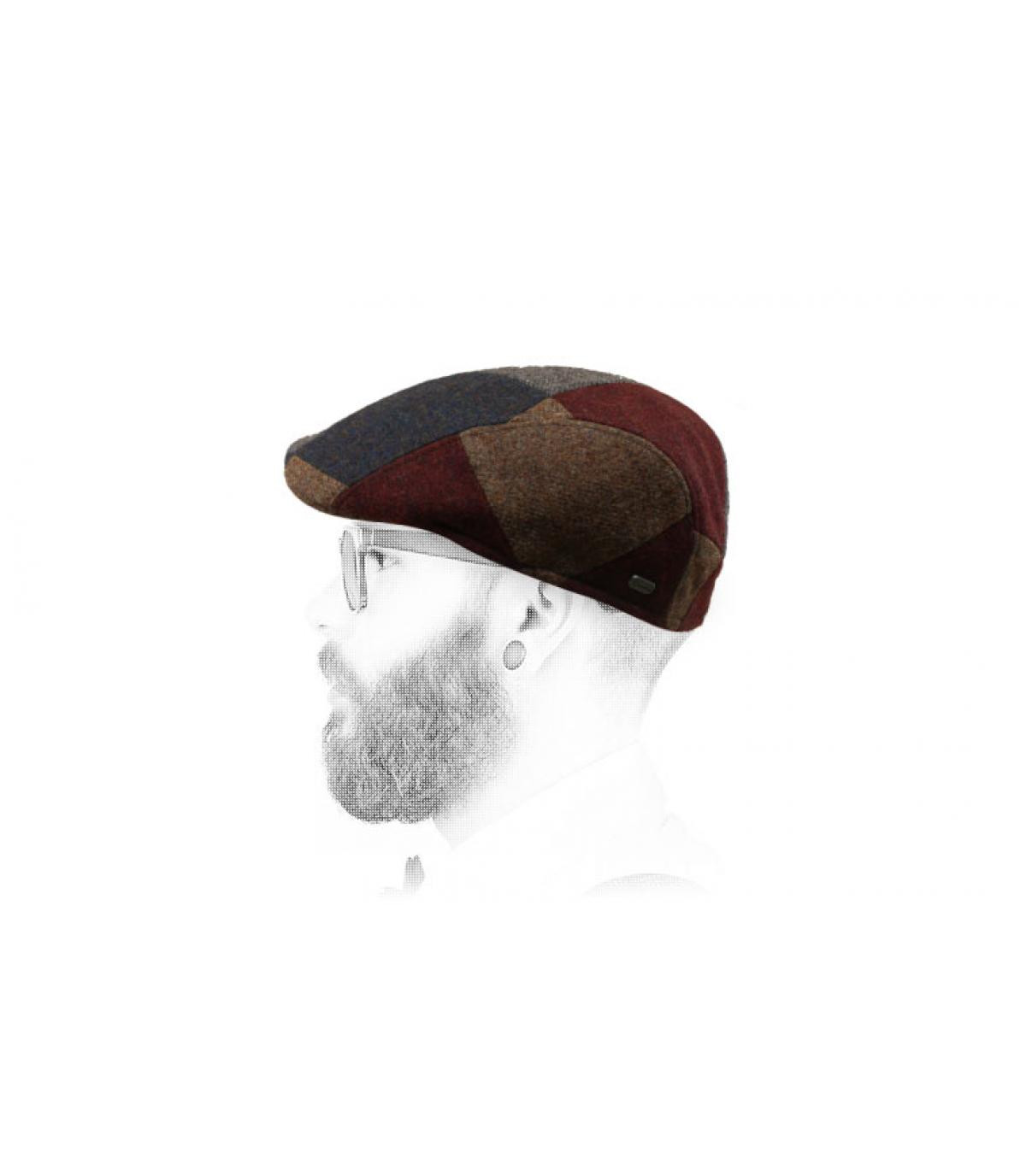 gorra patchwork gris granate Duck Saggia gorra patchwork gris granate Duck Saggia